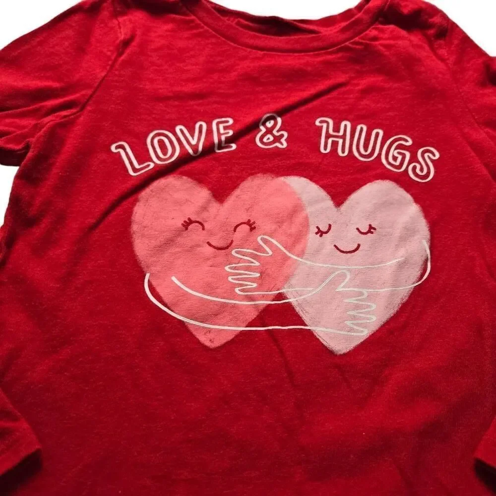 Carters Valentine love & hugs Girl shirt S6/6x
